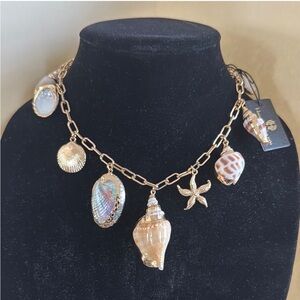 House of Harlow 1960 Gold Seashell Charm Necklace